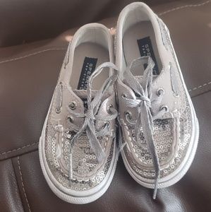 Silver Grey sparkling Sperrys